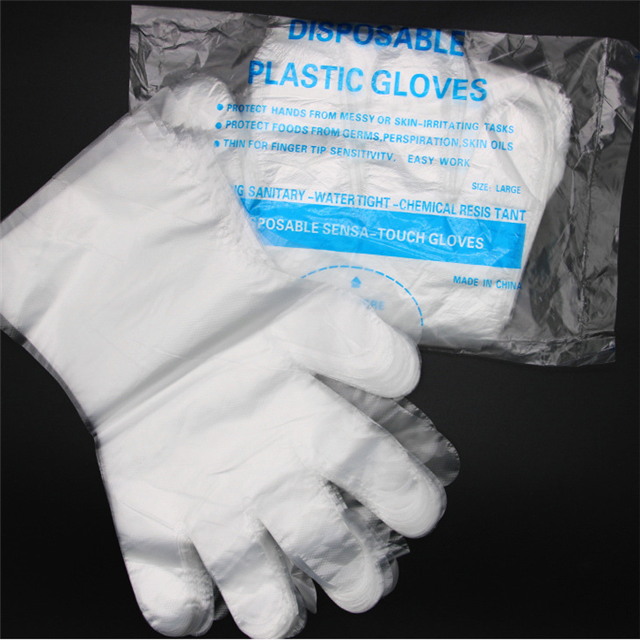 100pcs実用的な透明な使い捨て手袋