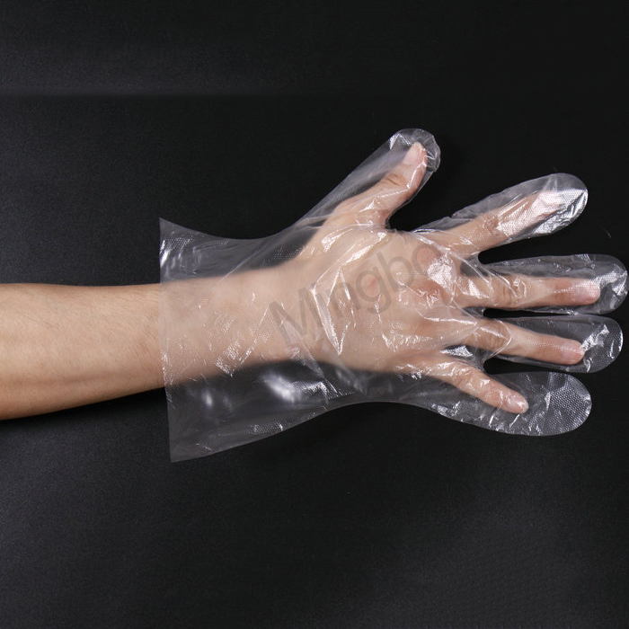 CE認定の高品質の厚みのある使い捨て手袋500PCS抽出食品の厚みのある使い捨てPEプラスチック手袋