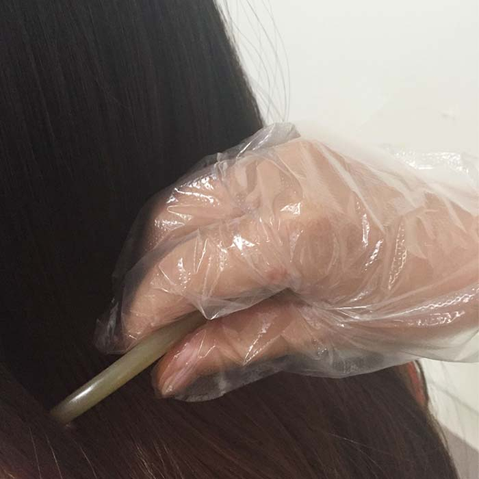 使い捨てポリエチレン染毛手袋
