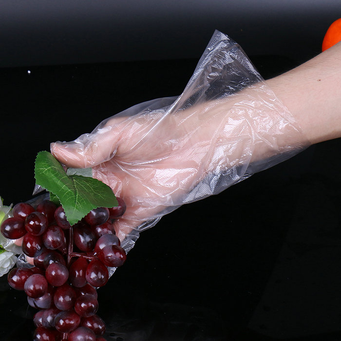 食品調理用のプラスチック製使い捨てPE手袋