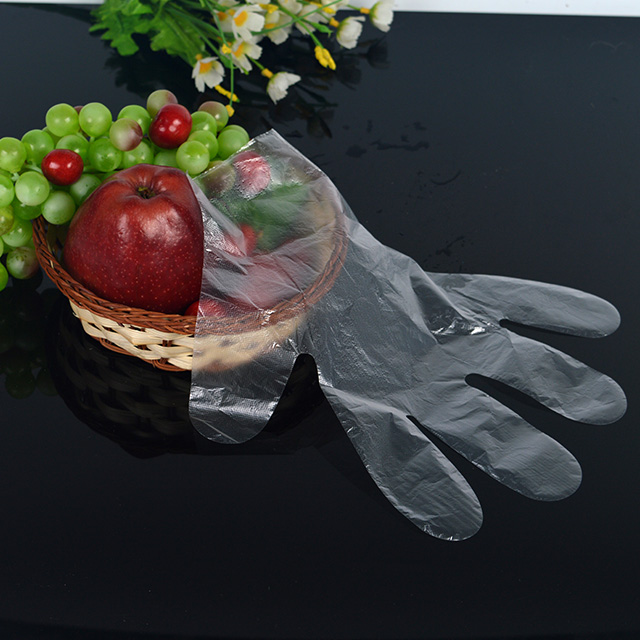 食品グレードの使い捨てPE手袋透明プラスチック使い捨てHDPE手袋