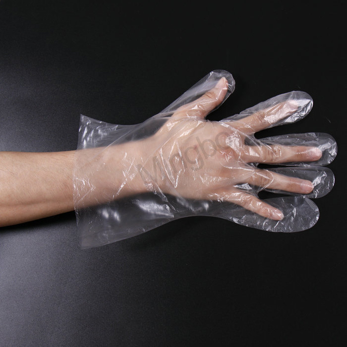 透明な防水染毛剤使い捨て手袋