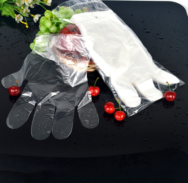 女性のための使い捨ての準備フードサービスプラスチックポリハンドグローブ